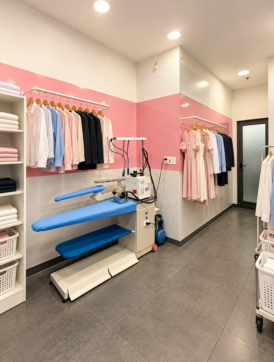 Khu ủi và hoàn thiện trang phục Miu Miu