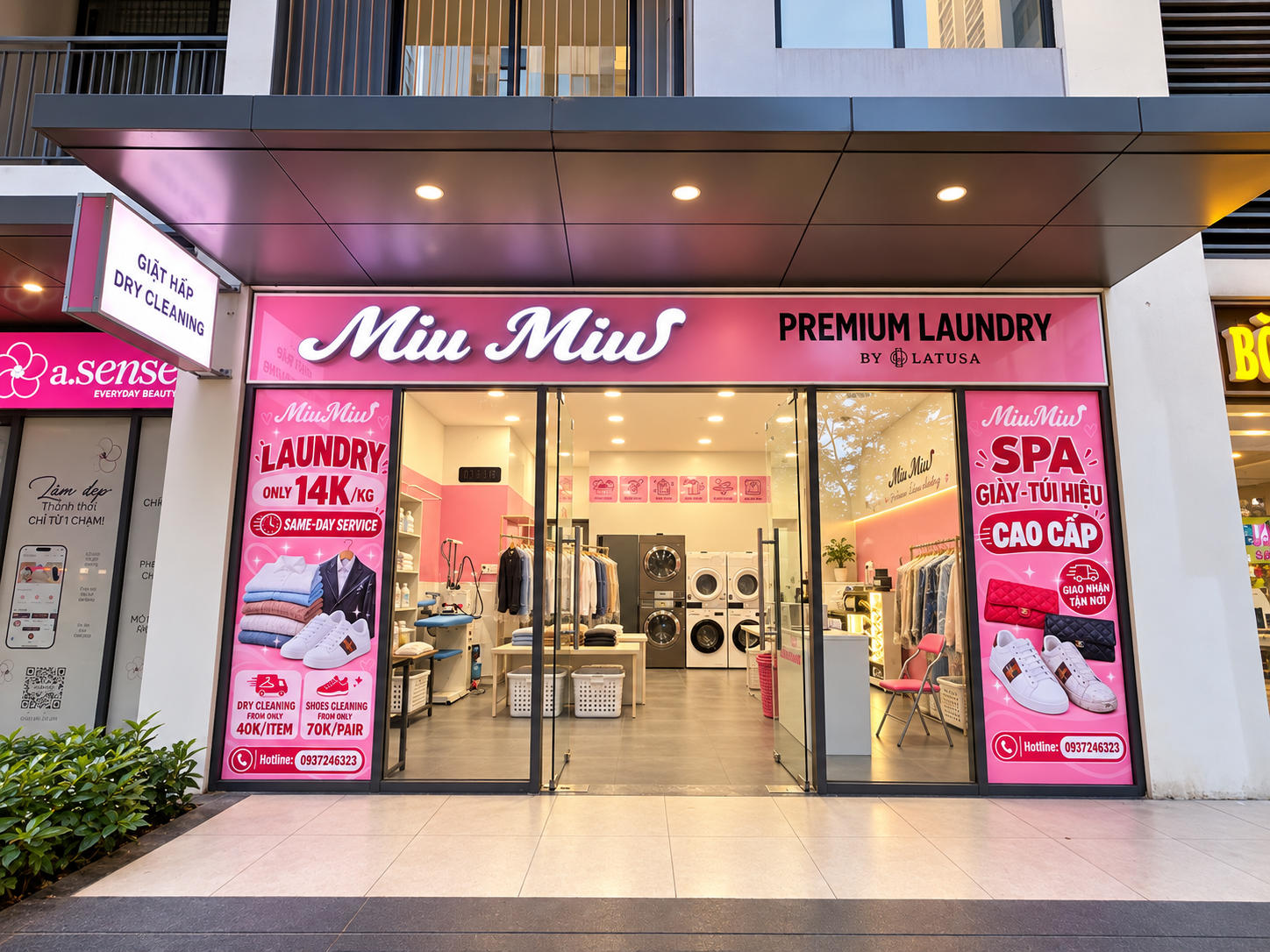 Mặt tiền cửa hàng Miu Miu tại Vinhomes Grand Park